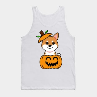 Funny orange dog is in a pumpkin Tank Top